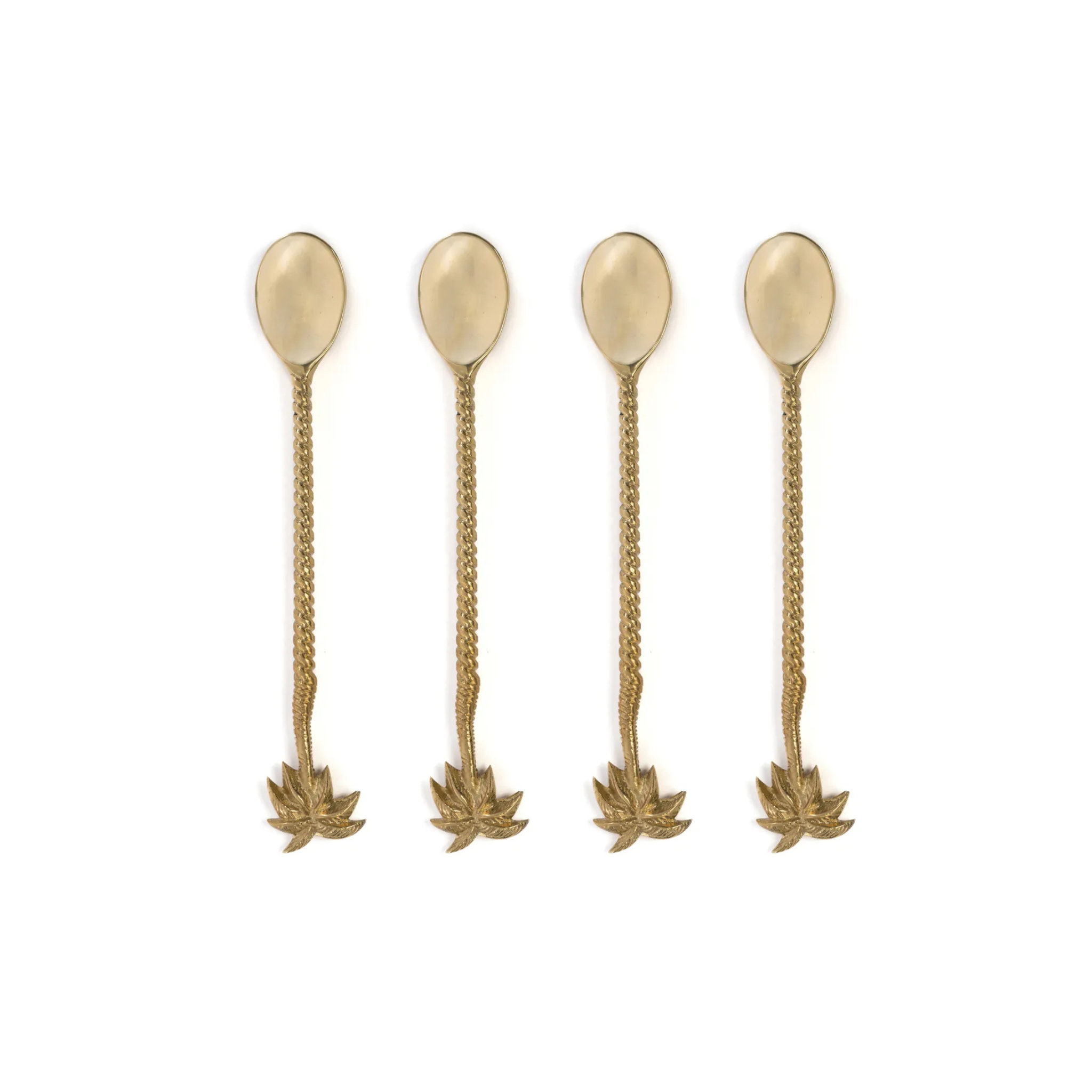 Latte Macchiato-Löffel aus Messing I Palme