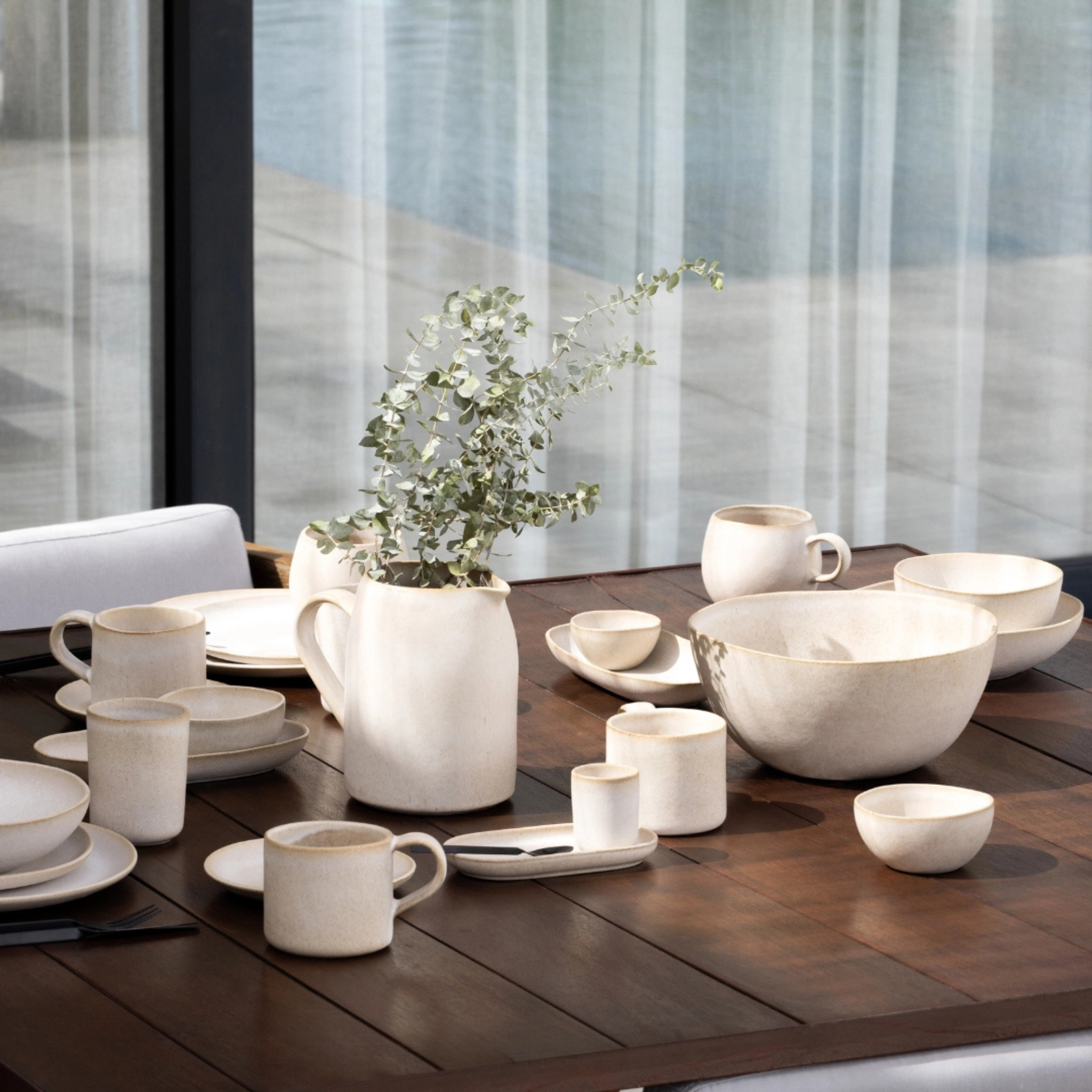 4er Set Keramiktassen 360ml - Sand Storm