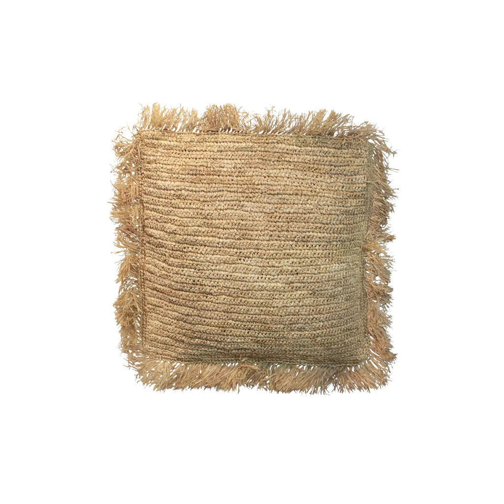 Raffia Kissen 40x40 - Natur